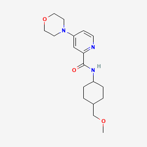 molecular formula C18H27N3O3 B7242447 N-[4-(methoxymethyl)cyclohexyl]-4-morpholin-4-ylpyridine-2-carboxamide 