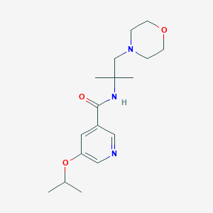 molecular formula C17H27N3O3 B7242460 N-(2-methyl-1-morpholin-4-ylpropan-2-yl)-5-propan-2-yloxypyridine-3-carboxamide 
