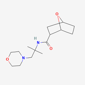 molecular formula C15H26N2O3 B7242477 N-(2-methyl-1-morpholin-4-ylpropan-2-yl)-7-oxabicyclo[2.2.1]heptane-2-carboxamide 