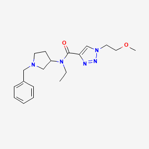 molecular formula C19H27N5O2 B7242771 N-(1-benzylpyrrolidin-3-yl)-N-ethyl-1-(2-methoxyethyl)triazole-4-carboxamide 