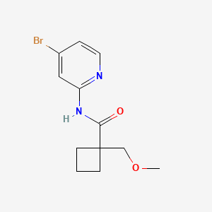 molecular formula C12H15BrN2O2 B7242791 N-(4-bromopyridin-2-yl)-1-(methoxymethyl)cyclobutane-1-carboxamide 