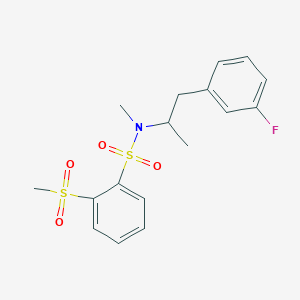 molecular formula C17H20FNO4S2 B7243024 N-[1-(3-fluorophenyl)propan-2-yl]-N-methyl-2-methylsulfonylbenzenesulfonamide 