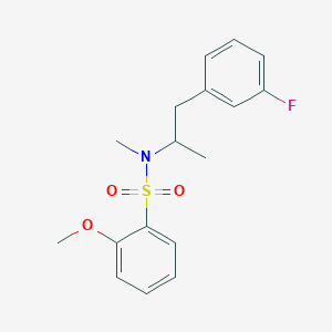 molecular formula C17H20FNO3S B7243026 N-[1-(3-fluorophenyl)propan-2-yl]-2-methoxy-N-methylbenzenesulfonamide 