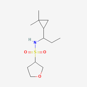molecular formula C12H23NO3S B7243090 N-[1-(2,2-dimethylcyclopropyl)propyl]oxolane-3-sulfonamide 