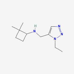 molecular formula C11H20N4 B7243195 N-[(3-ethyltriazol-4-yl)methyl]-2,2-dimethylcyclobutan-1-amine 