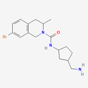 molecular formula C17H24BrN3O B7243254 N-[3-(aminomethyl)cyclopentyl]-7-bromo-3-methyl-3,4-dihydro-1H-isoquinoline-2-carboxamide 