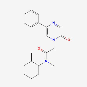 molecular formula C20H25N3O2 B7243325 N-methyl-N-(2-methylcyclohexyl)-2-(2-oxo-5-phenylpyrazin-1-yl)acetamide 
