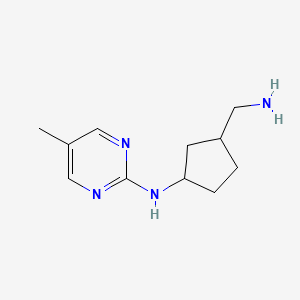 molecular formula C11H18N4 B7243432 N-[3-(aminomethyl)cyclopentyl]-5-methylpyrimidin-2-amine 