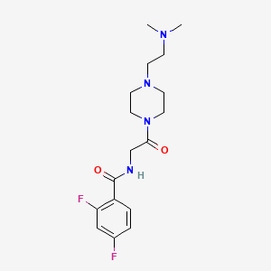 molecular formula C17H24F2N4O2 B7243496 N-[2-[4-[2-(dimethylamino)ethyl]piperazin-1-yl]-2-oxoethyl]-2,4-difluorobenzamide 