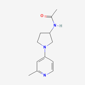 molecular formula C12H17N3O B7243590 N-[1-(2-methylpyridin-4-yl)pyrrolidin-3-yl]acetamide 