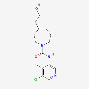 molecular formula C15H22ClN3O2 B7243830 N-(5-chloro-4-methylpyridin-3-yl)-4-(2-hydroxyethyl)azepane-1-carboxamide 