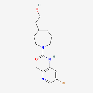 molecular formula C15H22BrN3O2 B7243837 N-(5-bromo-2-methylpyridin-3-yl)-4-(2-hydroxyethyl)azepane-1-carboxamide 