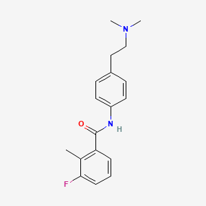 molecular formula C18H21FN2O B7243919 N-[4-[2-(dimethylamino)ethyl]phenyl]-3-fluoro-2-methylbenzamide 