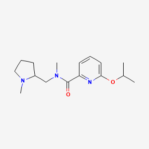 molecular formula C16H25N3O2 B7243993 N-methyl-N-[(1-methylpyrrolidin-2-yl)methyl]-6-propan-2-yloxypyridine-2-carboxamide 