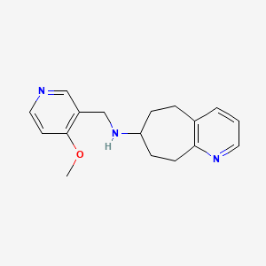 molecular formula C17H21N3O B7244059 N-[(4-methoxypyridin-3-yl)methyl]-6,7,8,9-tetrahydro-5H-cyclohepta[b]pyridin-7-amine 