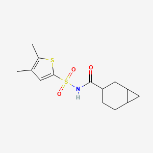 molecular formula C14H19NO3S2 B7244139 N-(4,5-dimethylthiophen-2-yl)sulfonylbicyclo[4.1.0]heptane-3-carboxamide 