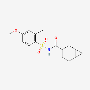 molecular formula C16H21NO4S B7244164 N-(4-methoxy-2-methylphenyl)sulfonylbicyclo[4.1.0]heptane-3-carboxamide 