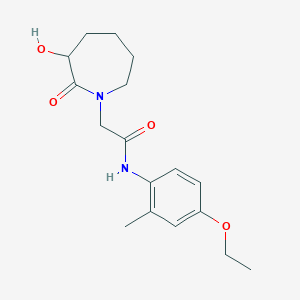 molecular formula C17H24N2O4 B7244484 N-(4-ethoxy-2-methylphenyl)-2-(3-hydroxy-2-oxoazepan-1-yl)acetamide 