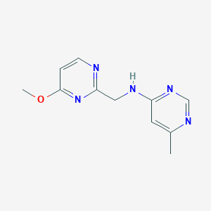 molecular formula C11H13N5O B7244875 N-[(4-methoxypyrimidin-2-yl)methyl]-6-methylpyrimidin-4-amine 