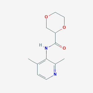 molecular formula C12H16N2O3 B7245147 N-(2,4-dimethylpyridin-3-yl)-1,4-dioxane-2-carboxamide 