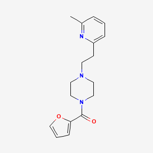molecular formula C17H21N3O2 B7245311 Furan-2-yl-[4-[2-(6-methylpyridin-2-yl)ethyl]piperazin-1-yl]methanone 