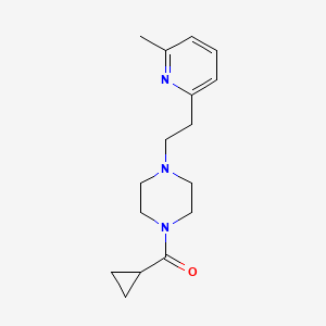 molecular formula C16H23N3O B7245314 Cyclopropyl-[4-[2-(6-methylpyridin-2-yl)ethyl]piperazin-1-yl]methanone 