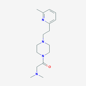 molecular formula C16H26N4O B7245331 2-(Dimethylamino)-1-[4-[2-(6-methylpyridin-2-yl)ethyl]piperazin-1-yl]ethanone 