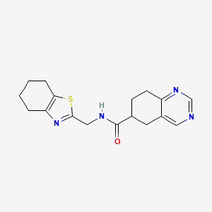 molecular formula C17H20N4OS B7246523 N-(4,5,6,7-tetrahydro-1,3-benzothiazol-2-ylmethyl)-5,6,7,8-tetrahydroquinazoline-6-carboxamide 