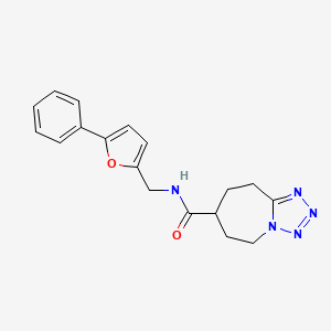 molecular formula C18H19N5O2 B7247726 N-[(5-phenylfuran-2-yl)methyl]-6,7,8,9-tetrahydro-5H-tetrazolo[1,5-a]azepine-7-carboxamide 