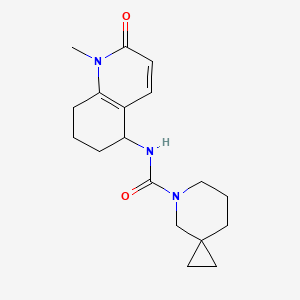 molecular formula C18H25N3O2 B7247830 N-(1-methyl-2-oxo-5,6,7,8-tetrahydroquinolin-5-yl)-5-azaspiro[2.5]octane-5-carboxamide 