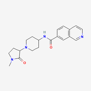 molecular formula C20H24N4O2 B7248104 N-[1-(1-methyl-2-oxopyrrolidin-3-yl)piperidin-4-yl]isoquinoline-7-carboxamide 