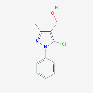 molecular formula C11H11ClN2O B072483 (5-chloro-3-methyl-1-phenyl-1H-pyrazol-4-yl)methanol CAS No. 1136-60-3