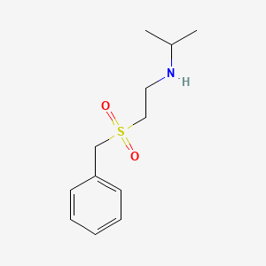 molecular formula C12H19NO2S B7250597 N-(2-benzylsulfonylethyl)propan-2-amine 