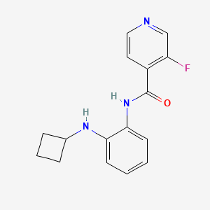 molecular formula C16H16FN3O B7250852 N-[2-(cyclobutylamino)phenyl]-3-fluoropyridine-4-carboxamide 