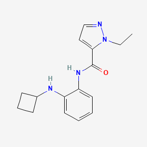 molecular formula C16H20N4O B7250896 N-[2-(cyclobutylamino)phenyl]-2-ethylpyrazole-3-carboxamide 