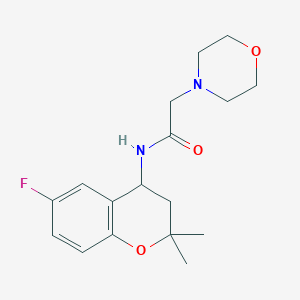 molecular formula C17H23FN2O3 B7250899 N-(6-fluoro-2,2-dimethyl-3,4-dihydrochromen-4-yl)-2-morpholin-4-ylacetamide 