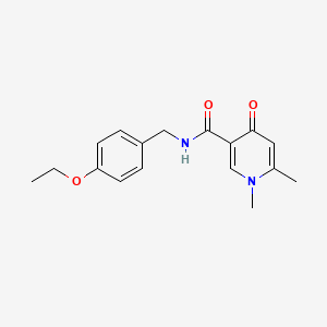 molecular formula C17H20N2O3 B7250907 N-[(4-ethoxyphenyl)methyl]-1,6-dimethyl-4-oxopyridine-3-carboxamide 