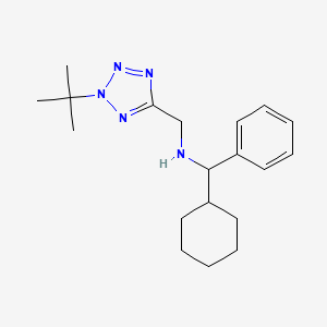 molecular formula C19H29N5 B7251219 N-[(2-tert-butyltetrazol-5-yl)methyl]-1-cyclohexyl-1-phenylmethanamine 