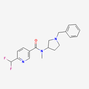 molecular formula C19H21F2N3O B7251234 N-(1-benzylpyrrolidin-3-yl)-6-(difluoromethyl)-N-methylpyridine-3-carboxamide 
