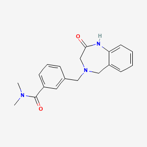 molecular formula C19H21N3O2 B7251337 N,N-dimethyl-3-[(2-oxo-3,5-dihydro-1H-1,4-benzodiazepin-4-yl)methyl]benzamide 