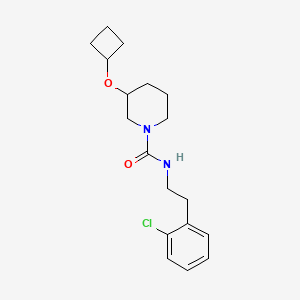 molecular formula C18H25ClN2O2 B7251600 N-[2-(2-chlorophenyl)ethyl]-3-cyclobutyloxypiperidine-1-carboxamide 