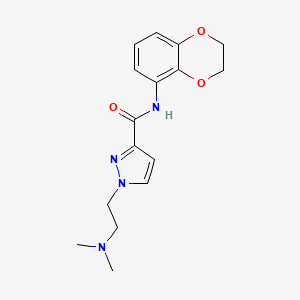 molecular formula C16H20N4O3 B7251636 N-(2,3-dihydro-1,4-benzodioxin-5-yl)-1-[2-(dimethylamino)ethyl]pyrazole-3-carboxamide 