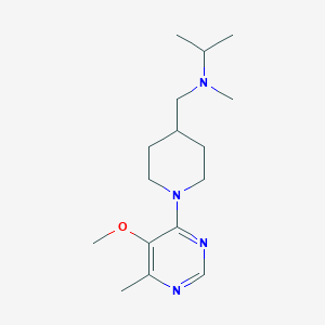 molecular formula C16H28N4O B7252134 N-[[1-(5-methoxy-6-methylpyrimidin-4-yl)piperidin-4-yl]methyl]-N-methylpropan-2-amine 