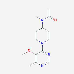 molecular formula C14H22N4O2 B7252135 N-[1-(5-methoxy-6-methylpyrimidin-4-yl)piperidin-4-yl]-N-methylacetamide 