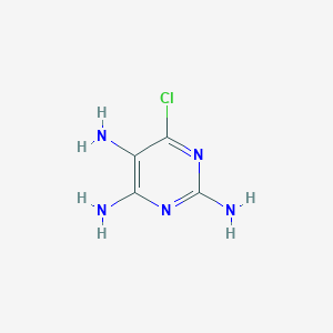 molecular formula C4H6ClN5 B072524 6-Chloropyrimidine-2,4,5-triamine CAS No. 1194-78-1