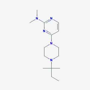 molecular formula C15H27N5 B7252405 N,N-dimethyl-4-[4-(2-methylbutan-2-yl)piperazin-1-yl]pyrimidin-2-amine 
