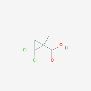 molecular formula C5H6Cl2O2 B072525 2,2-Dichloro-1-methylcyclopropanecarboxylic acid CAS No. 1447-14-9