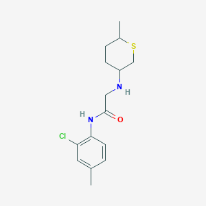 molecular formula C15H21ClN2OS B7252556 N-(2-chloro-4-methylphenyl)-2-[(6-methylthian-3-yl)amino]acetamide 