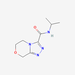 molecular formula C9H14N4O2 B7252625 N-propan-2-yl-6,8-dihydro-5H-[1,2,4]triazolo[3,4-c][1,4]oxazine-3-carboxamide 