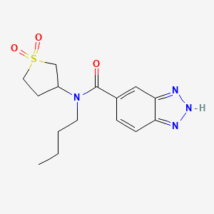 molecular formula C15H20N4O3S B7252898 N-butyl-N-(1,1-dioxothiolan-3-yl)-2H-benzotriazole-5-carboxamide 
